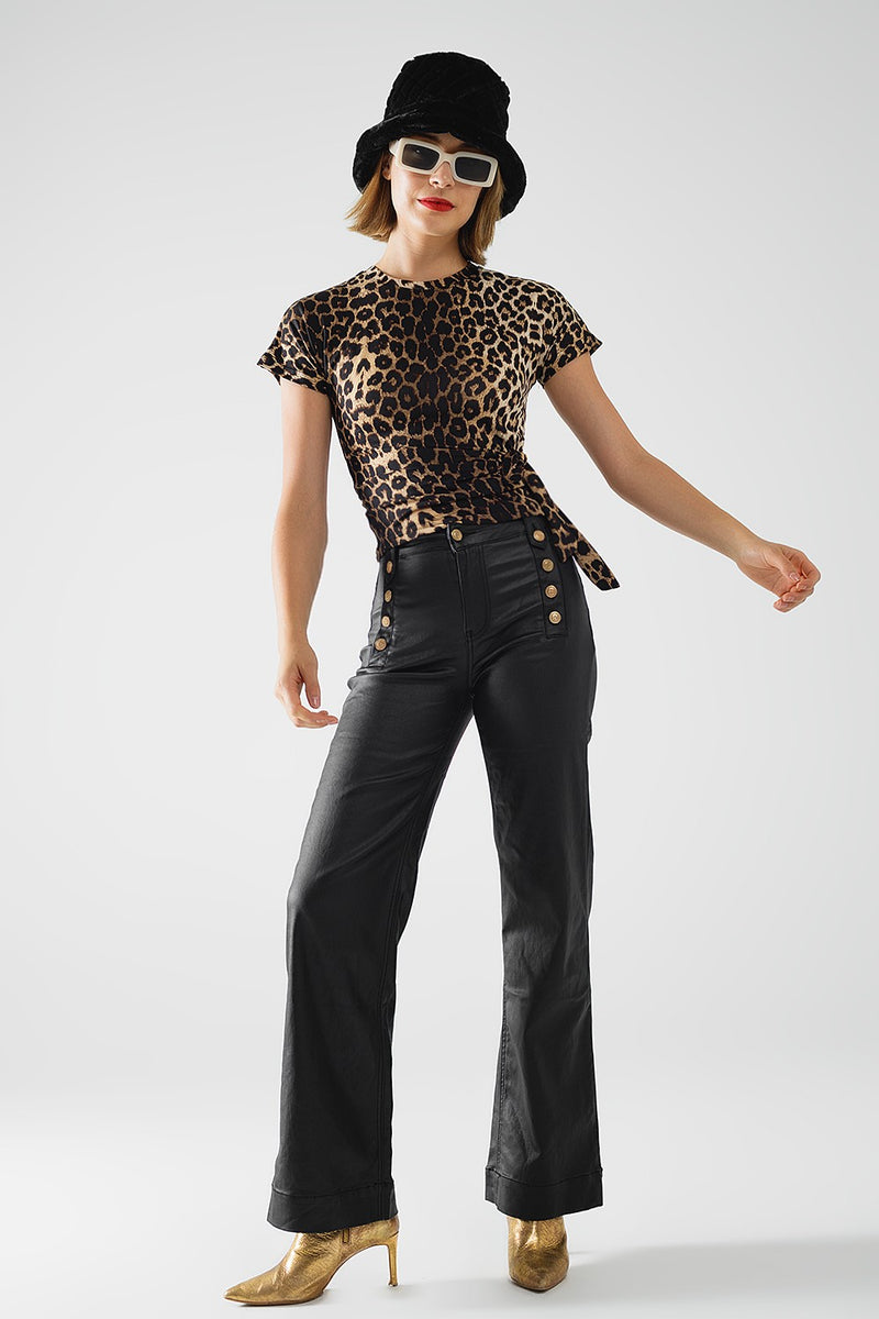 Gati Top Leopard Brown