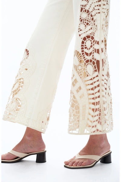 Angola Wide Leg Pant Beige