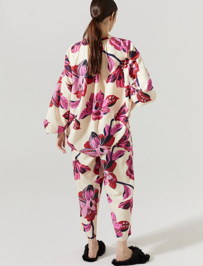 Sake Linen-Tencel Shirt  Hibiscus