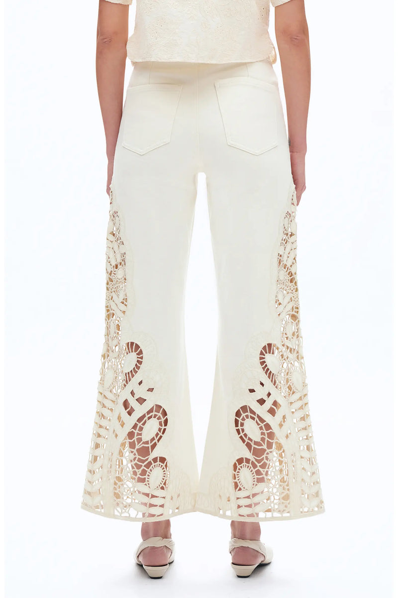 Angola Wide Leg Pant Beige