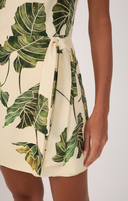 Raquel Romper Leaf Print