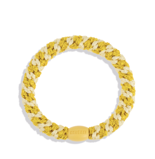 Kknekki Light yellow sun glitter stripe