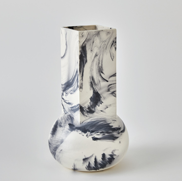 Crocus Vase Blue Marble