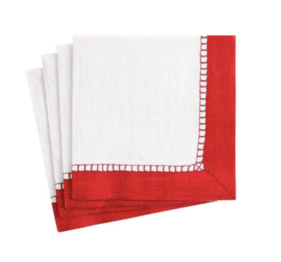 Linen Border Paper Cocktail Napkins