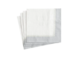 Linen Border Paper Cocktail Napkins