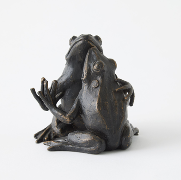 Hugging Frog Sculpture Bronze