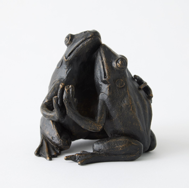 Hugging Frog Sculpture Bronze