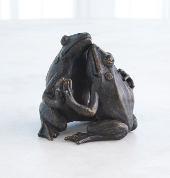Hugging Frog Sculpture Bronze