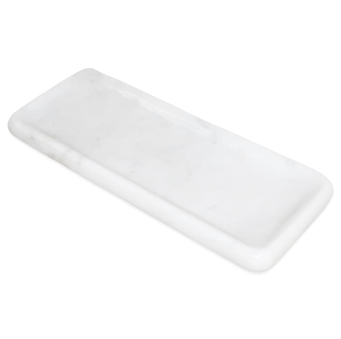 White Marble Round Edged Tray
