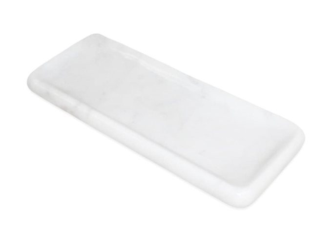 White Marble Round Edged White L