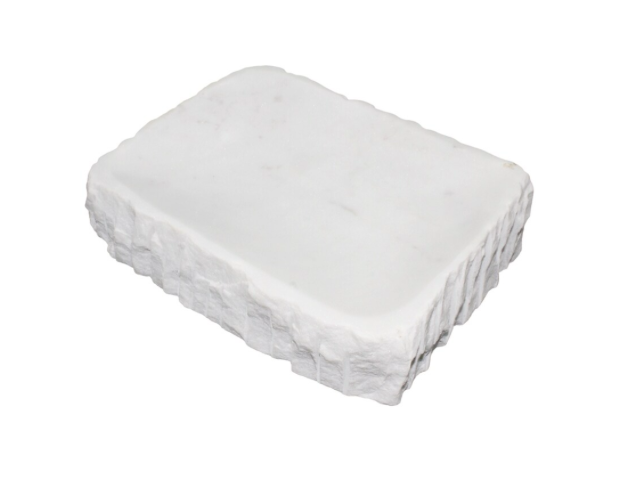 Marble Rect Bowl Edges White Sm