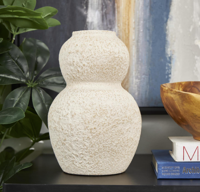 Kemli Vase Cream 8x8x12in