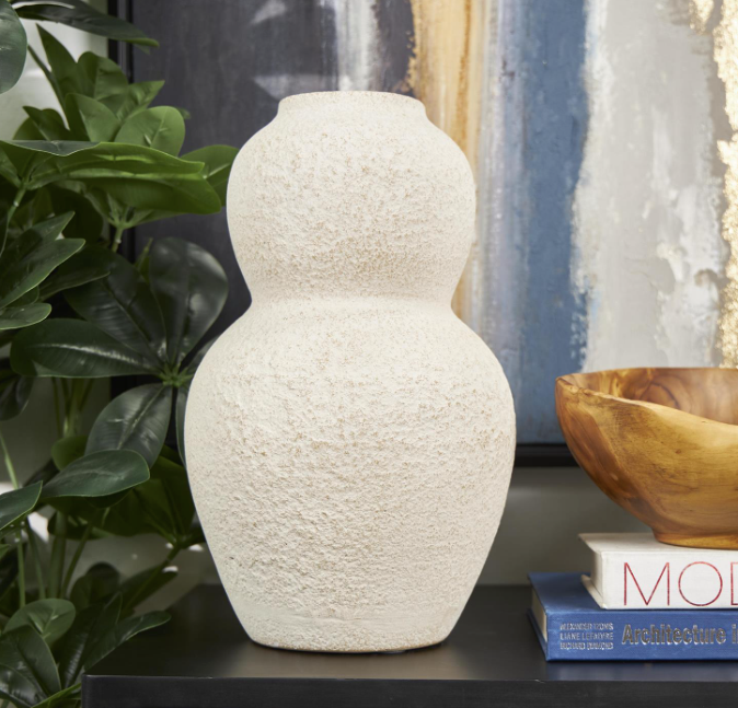 Kemli Vase Cream 9x9x15in