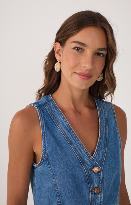 Olivia Vest Cargo Denim