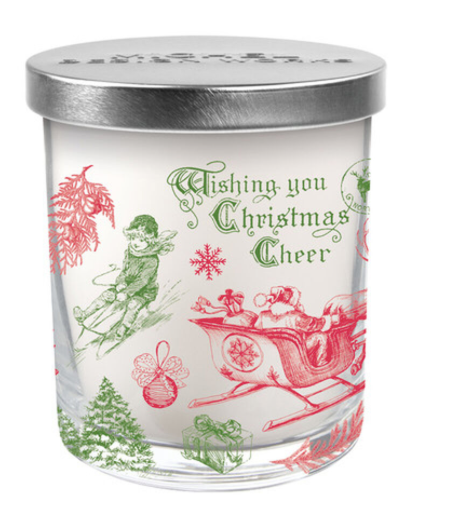 Its Christmastime Decorative Glass Candle Jar