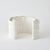 Crescent Printed Vase Matte White Sm