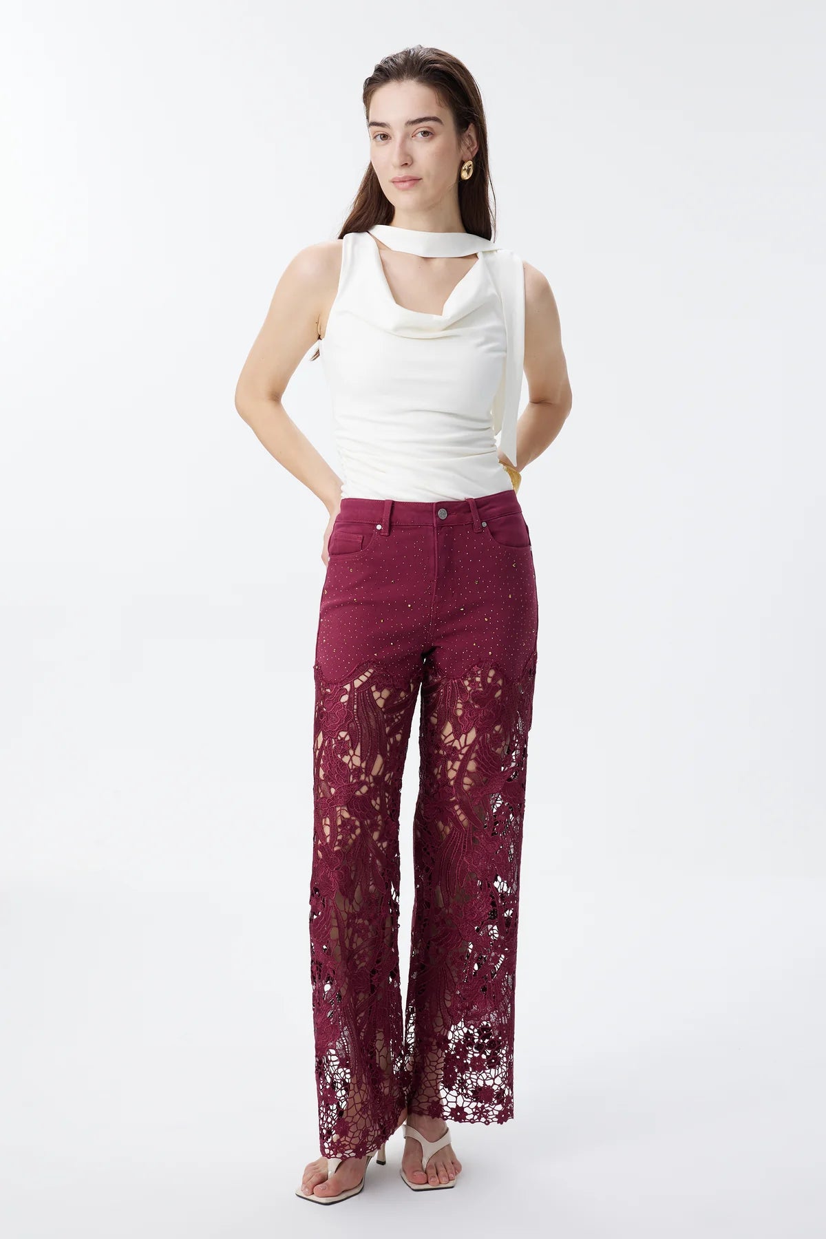 Frica Wide Leg Jean Wine