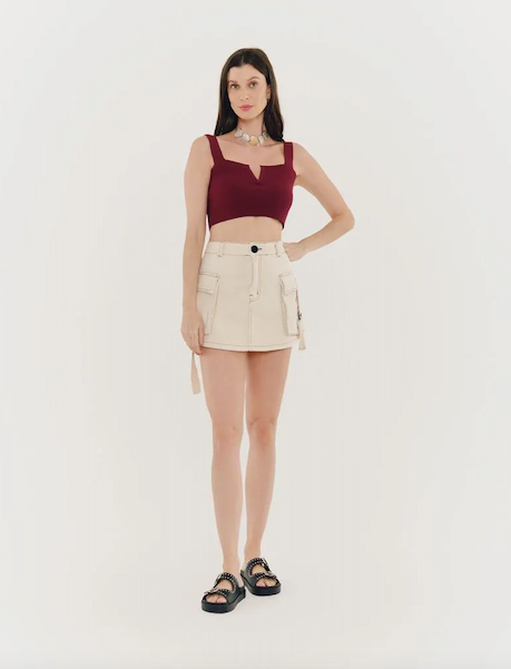 Damaris Skort Beige