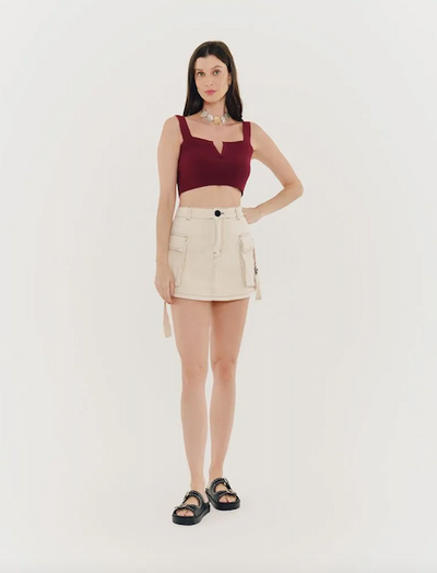 Damaris Skort Beige