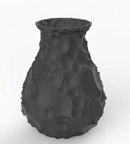 Krater Porcelain Vase Black