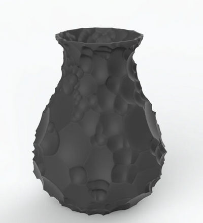 Krater Porcelain Vase Black