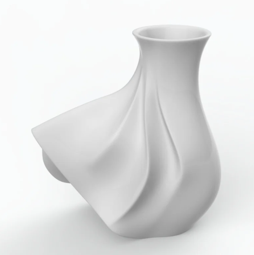 Vento Porcelain Vase White