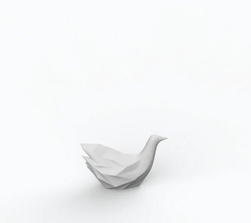 Columbina Porcelain Bird White