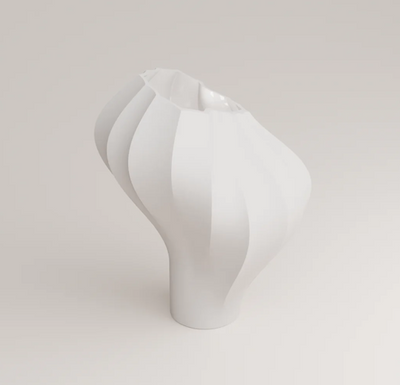 Valise C Porcelain Vase White