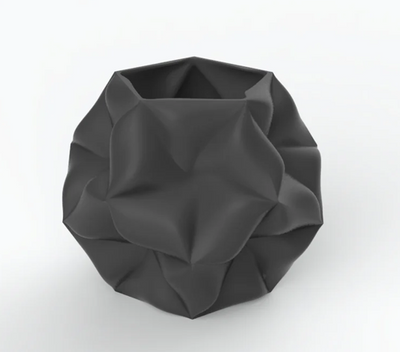 Cosmos Porcelain Vase Black