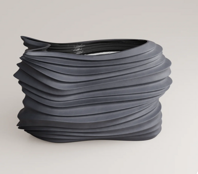 Voo P Porcelain Vase Black