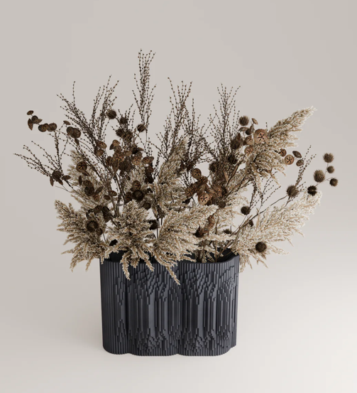 Cinético Porcelain Vase Black