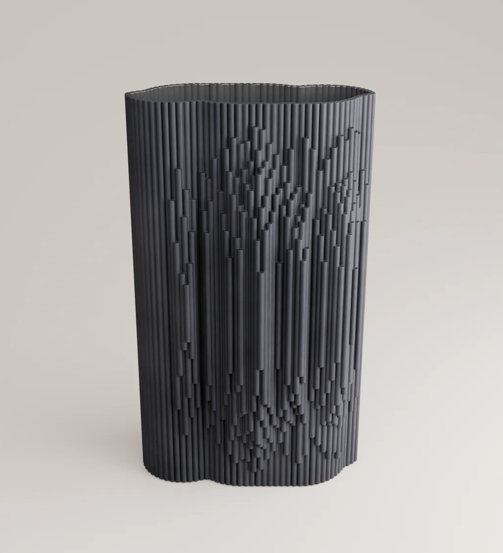 Cinético Porcelain Vase Black