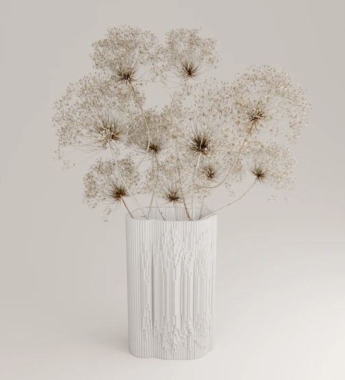 Cinético Porcelain Vase White
