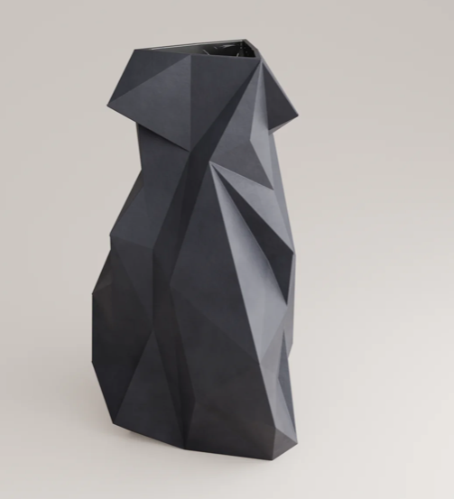 Simplexxa 3 Porcelain Vase Black
