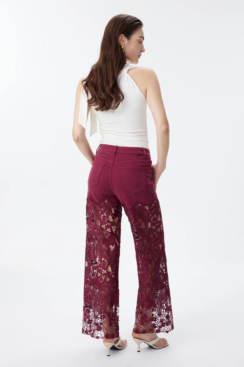 Frica Wide Leg Jean Wine
