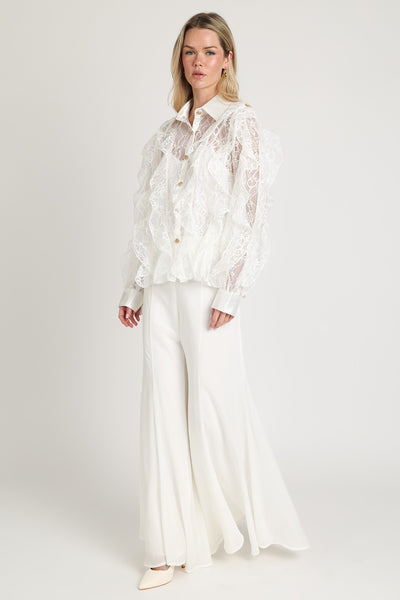 Belinda Blouse Mesh White