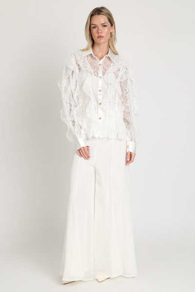 Belinda Blouse Mesh White
