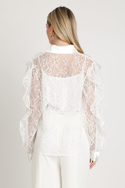Belinda Blouse Mesh White