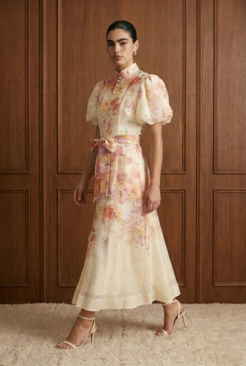 Mildre Midi Dress Peach