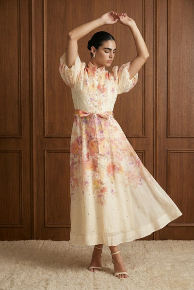 Mildre Midi Dress Peach