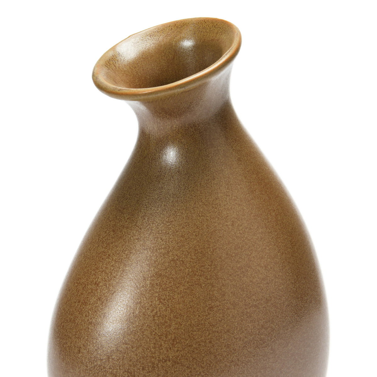 Stoneware Organic Shaped Vase Brown