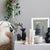 Textured Stoneware Sculptural Vase Matte Black