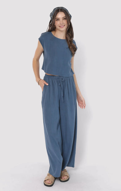 Sugarloaf Linen Set Indigo
