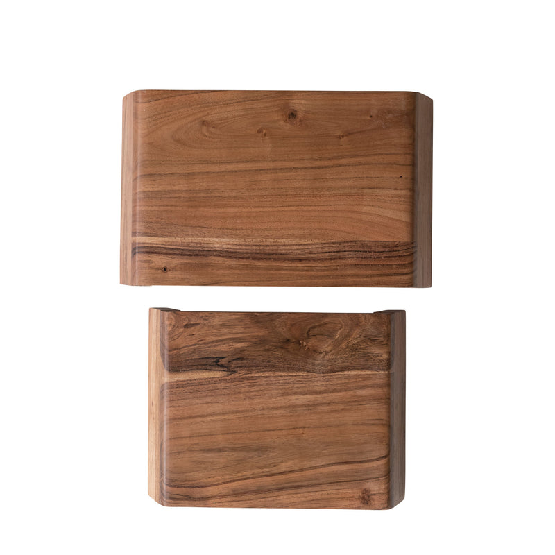 Acacia Wood Nesting Pedestal