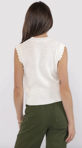 Lets Yap Sweater Vest Ivory