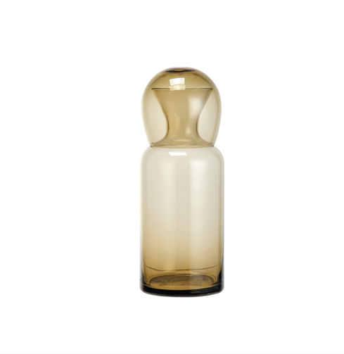 Glass Carafe w Drinking Glass Amber