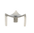 Metal Triangular Footed Taper Holder Chrome Finish