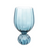 Pleated Footed Wine Glass Blue