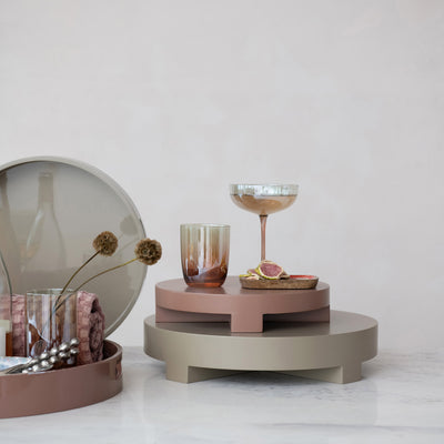Lacquered Pedestal Taupe