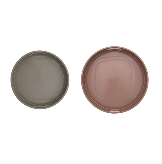 Lacquered Trays w Handle